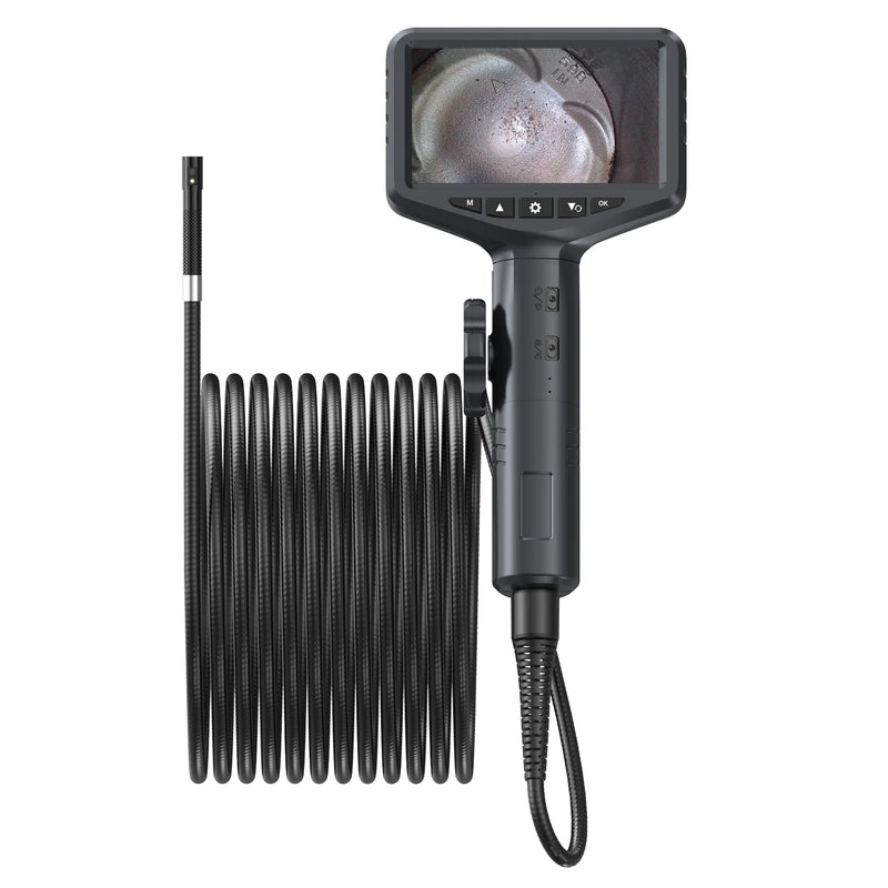 6.5mm Dual lens 1080P 360 Car Piping Rotary Automotive Boroscope Piping Endoscope With Articulation Camera Inspection Device