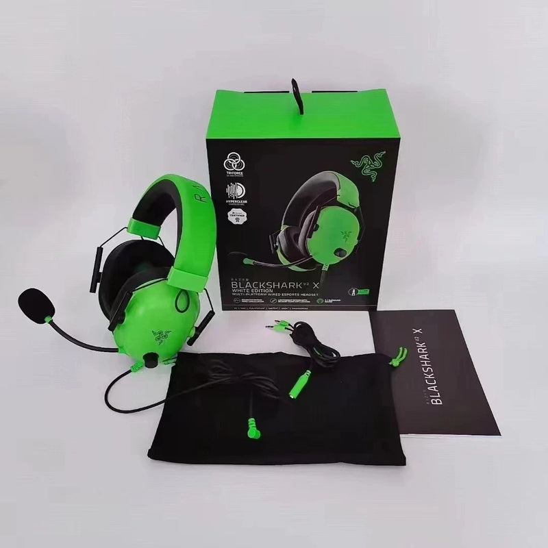 Razer-BlackShark V2 X Wired Gaming Headphone, Headset, 7.1 Surround Sound, Jogo para PS4,PS5, Nintendo Switch, Xbox