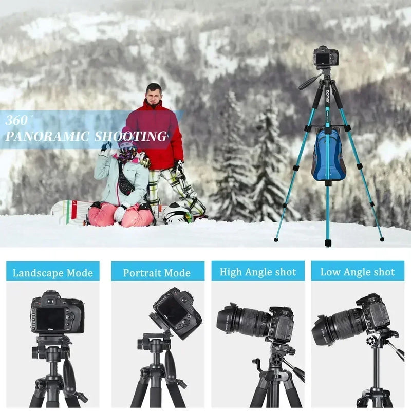 ZOMEI Q111 Professional Portable Travel Aluminum Camera Tripod 140cm&Pan Head for SLR DSLR Digital Camera Photography