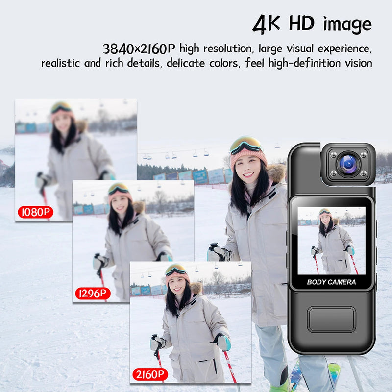 64GB 4K 30fps Action Camera Handheld Outdoor Ski Sports Camera Wth Night Shot Ultra HD Recorder For Outdoor Cycling Hiking ﻿