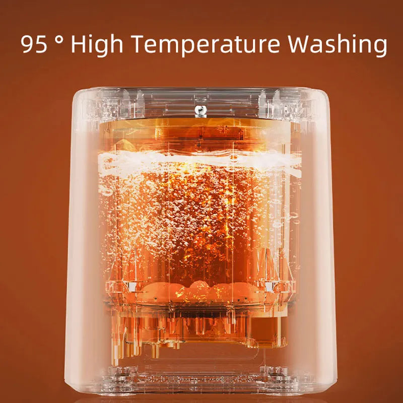 7L Mini Fully Automatic Washing Machine,Portable Electric Home Underwear  Washer, High Temperature Sterilization Boiling,Drying