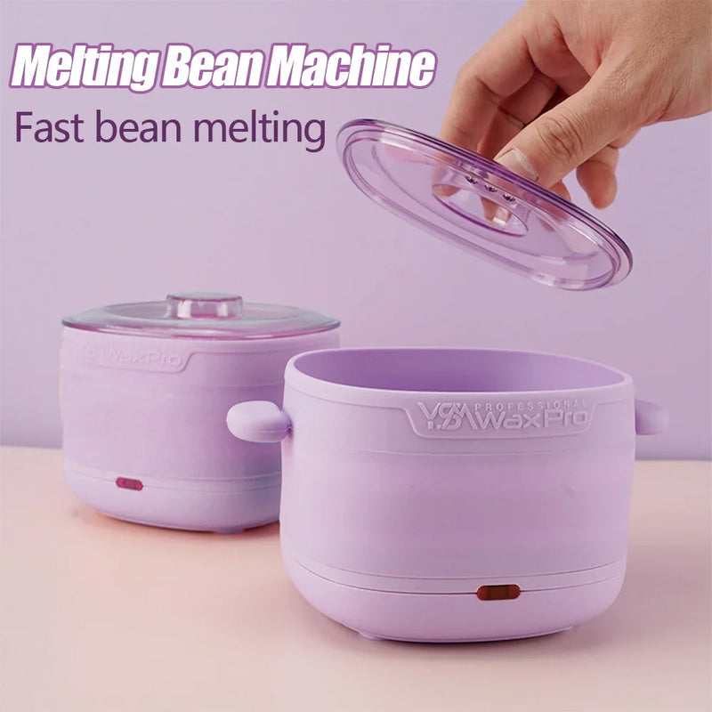 Portable Wax Heater Foldable Easy To Clean High Capacity Melted Wax Beans Hair Removal Wax Warmer Quick Wax Melting