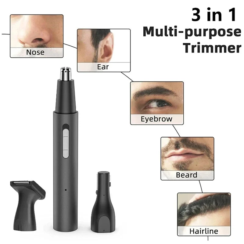 Electric Nose Hair Trimmer 3 in 1 USB Rechargeable Multifunctional Waterproof Hair Trimming Eyebrows Ears Beard Available