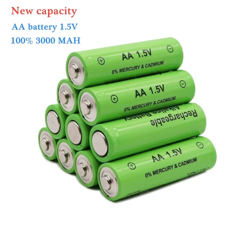 4PC Rechargeable 1.5V Alkaline Batteries Rechargeable AA Batteries Long Lasts Power Solution for Electronics Gadget