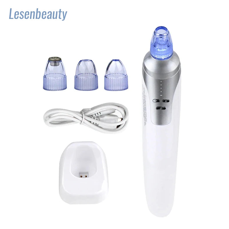 Electric Small Bubble Blackhead Remover USB Water Cycle Pore Acne Pimple Removal Vacuum Suction Facial Nose Cleaner Tool LESEN