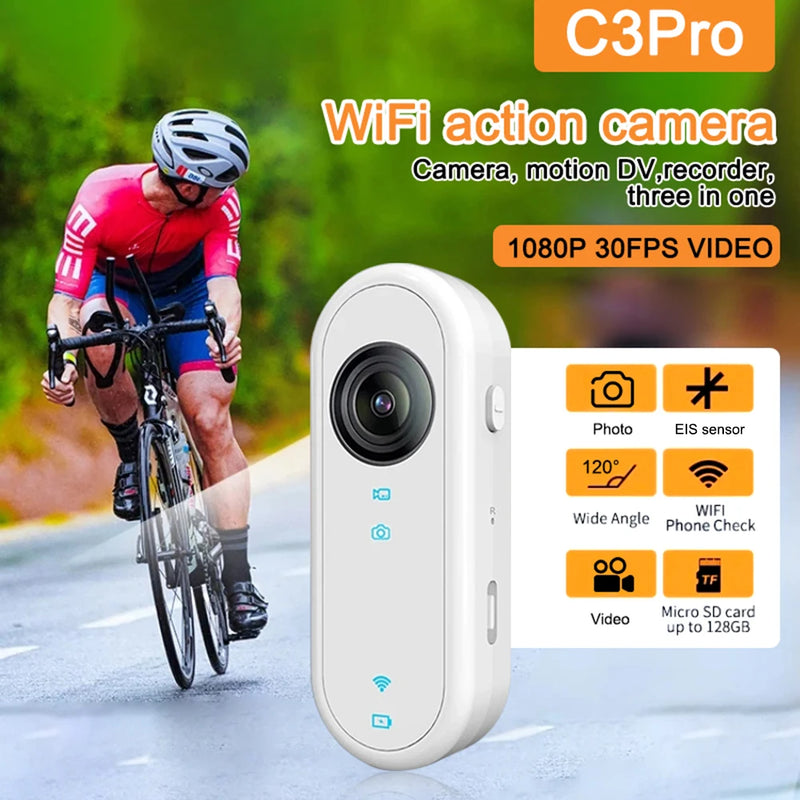 Action Anti-shake Camera 1080P WiFi HD Camcorders Sports DV Motion Cam Bicycle Motorcycle Mini Recorder Recording Device