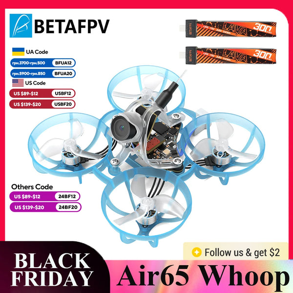 BETAFPV Air65 ELRS 2.4G Brushless Whoop Quadcopter Racing Drone Freestyle 1S RC Mini Drone with FPV Camera VTX Airplanes