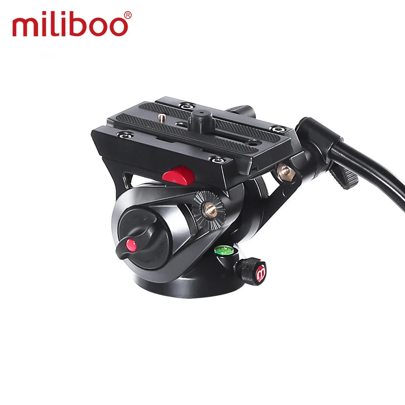 miliboo MTT605A MTT605B video tripod professional camera stand with ground spreader for dslr camcorder wedding photography