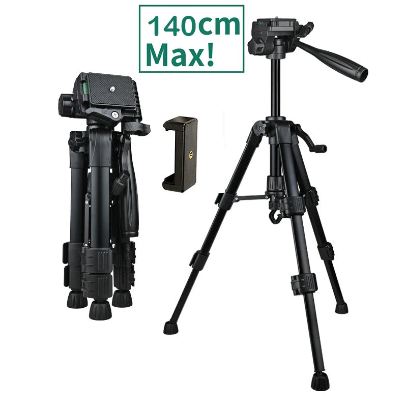 210cm Camera Tripod Aluminum Travel Tripods Compatible with DSLR SLR Canon Nikon iPhone Video Live Stream Vlogging Photography