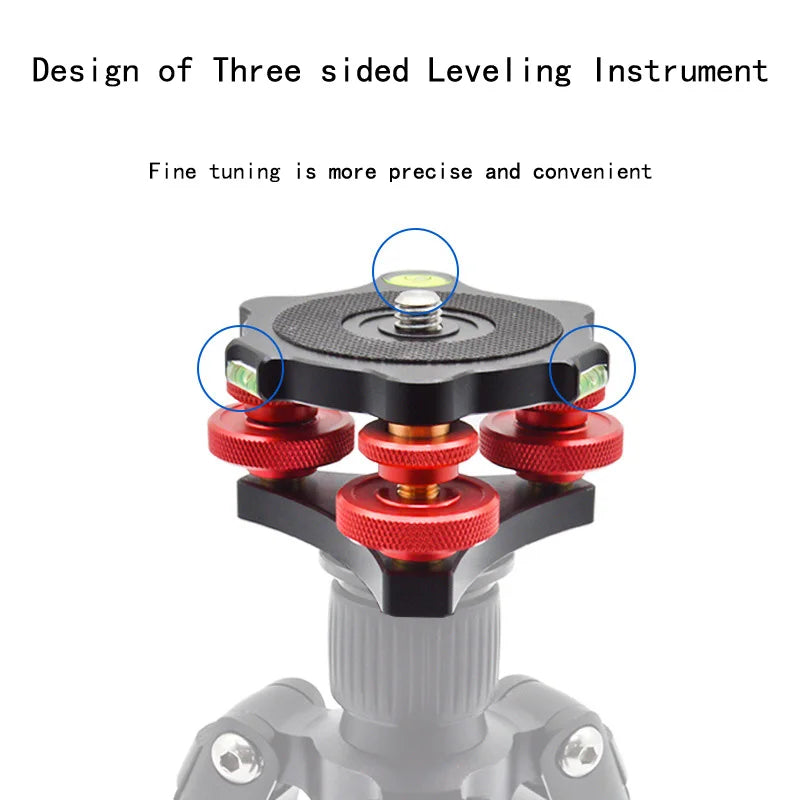 Tripod Speedy Leveling Base Leveler Adjusting Base Panning Level Plate With Bubble Level for Canon Nikon DSLR Camera Sony a7siii