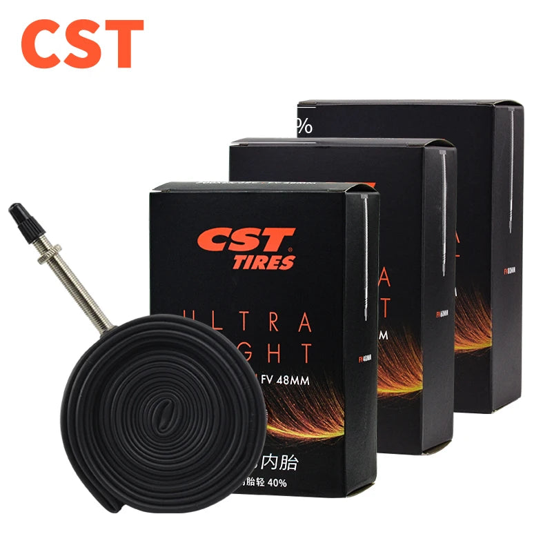 CST 26/27.5/29inch 700C MTB Road Bike Ultra Light inner Tube Presta Schrader FV/SV Valve 0.6mm Bicycle Tire Camera