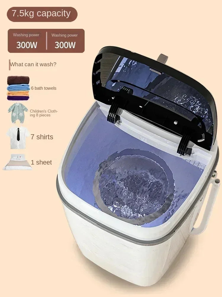 220V Compact and Automatic Southpole Mini Washing Machine for Babies and Children