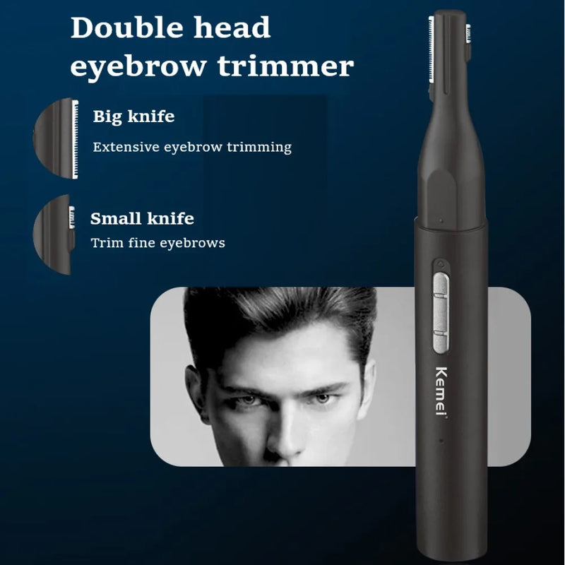 Kemei 6668 All In One Pen Nose Hair Trimmer For Men Women Electric Beard Trimmer Facial Body Eyebrow Ear Neckline Bikini Lines