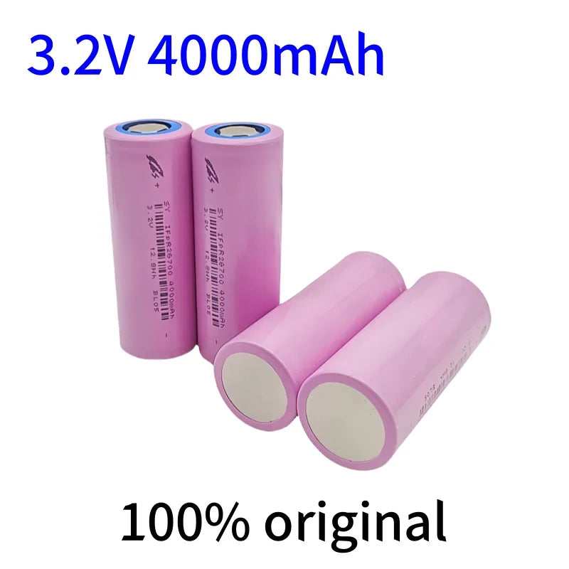 26700 3.2V 4000mAh LiFePO4 Rechargeable Battery lpega DIY Suitable for LED Flashlights and Lithium-ion Battery Packs