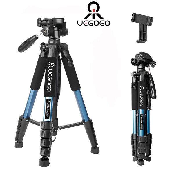 UEGOGO Q188 187cm zomei Tall Aluminum Alloy Portable Tripod for Camera DSLR Canon , 360 Degree Panorama Photography Phone Stand