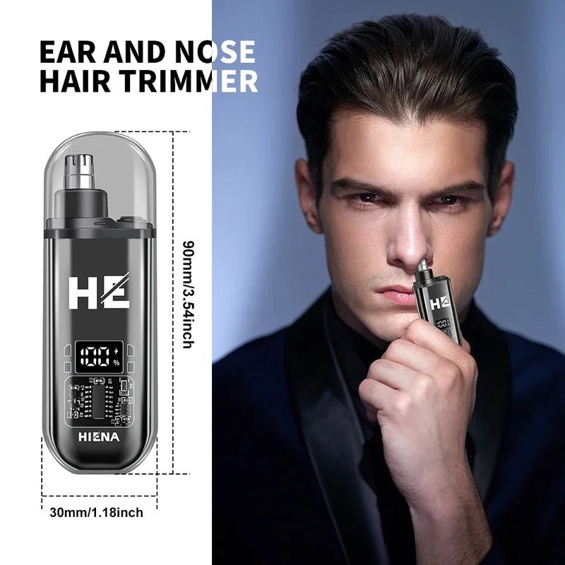 Electric Nose Hair Trimmer Portable Mini Pocket Nose Ears Hair Eyebrow Trimmer for Men Rechargeable Painless Clipper ﻿