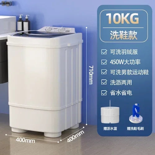 10 kg large capacity fully semi-automatic washing machine dormitory mini small home rental room new washing machine