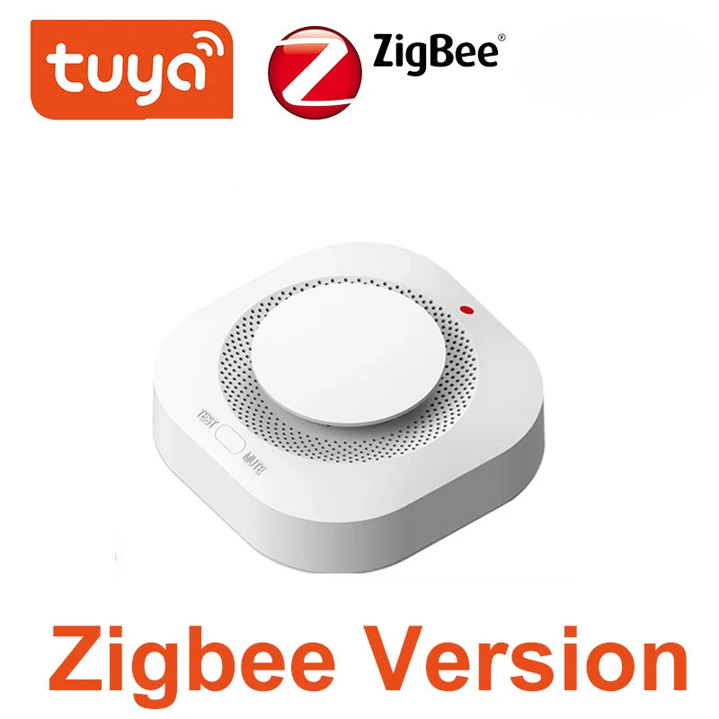 Tuya Zigbee Wifi Smoke Detector Sensor 80DB Alarm Fire Smart Smoke Detector Wifi Fire Protection Home Security Alarm Smart Life