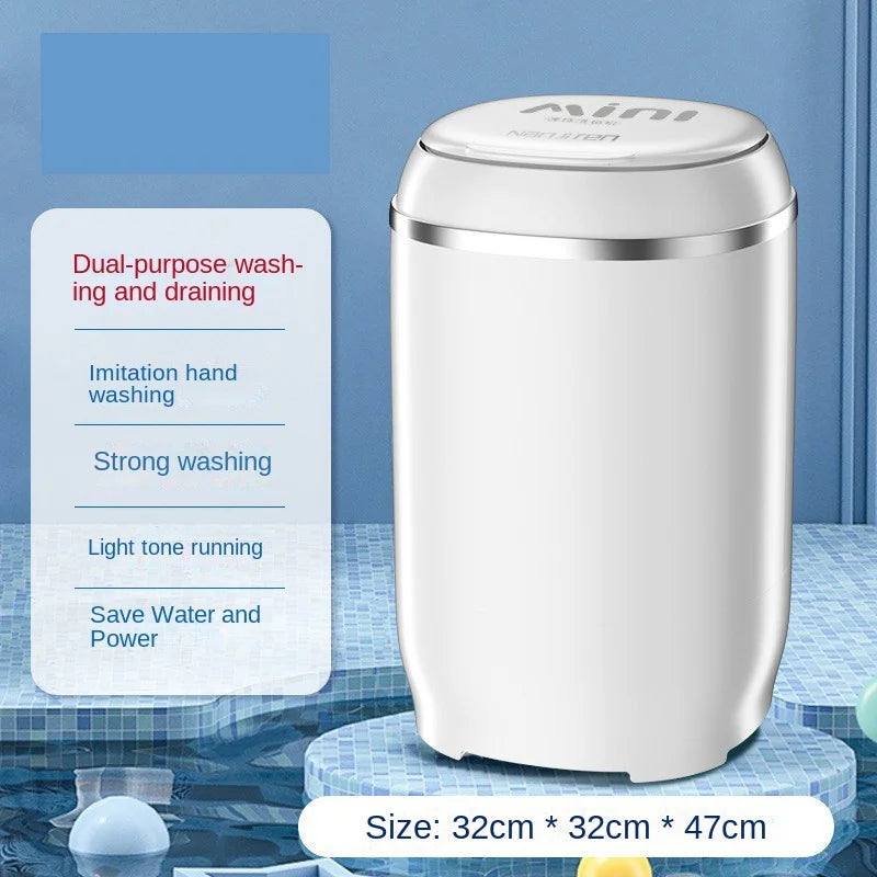 3 In 1 Mini Turbo Washing Machine Portable Ultrasonic Washing Machine Household Smart Sensor Washing Machine