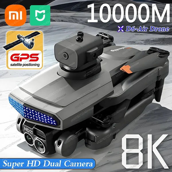 Xiaomi MIJIA D6 Pro Drone 8k GPS Professional 5G HD Aerial Photography Triple-camera Obstacle Avoidance Brushless Drone 10000m