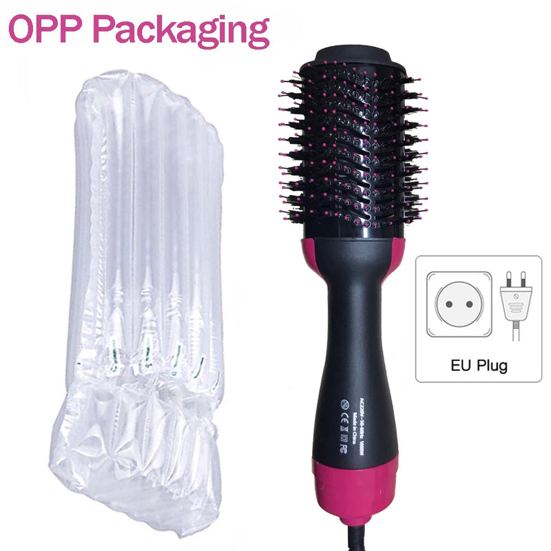 3 in 1 Hair Dryer Brush Dryer and Straightening Brush One Step Hot Air Brush Women's Hair Brush Professional Hair Straightener