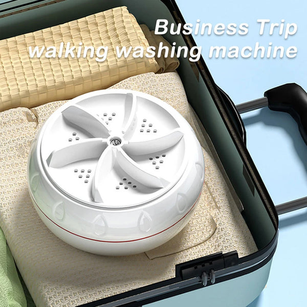 60W Mini Washing Machine Portable USB Rotating Turbo Fruit Washing Machine Ultrasonic Dishwasher For Home Kitchen Travel Clothes