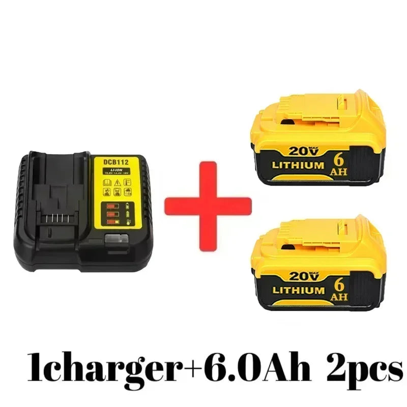 DCB200 20V Battery Compatible with dewalt power Tools 18V 12Ah rechargeable electric tool Lithium batteries 20V 18Volt 18v 12Ah