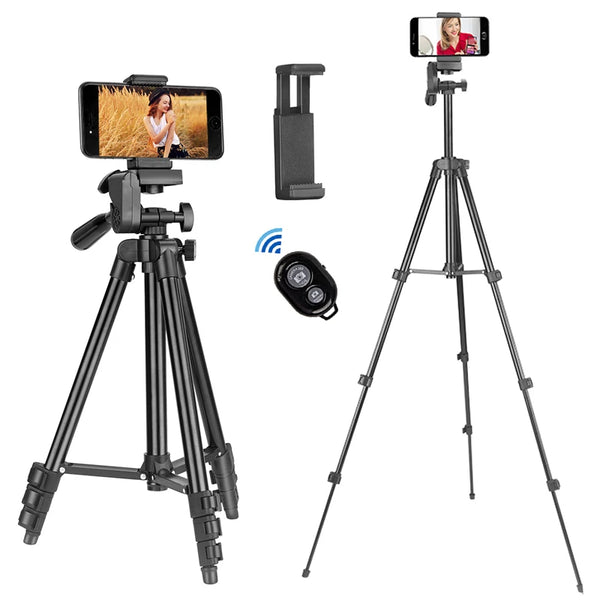 Flexible Tripod Extendable Travel Lightweight Stand Remote Control For Cell Phone Mount DSLR Camera Gopro Tik Video Live Tripods