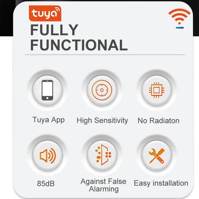 Tuya WiFi Zigbee Smoke Alarm Fire Protection Smoke Detector Smokehouse Combination Fire Alarm Home Security System Firefighters