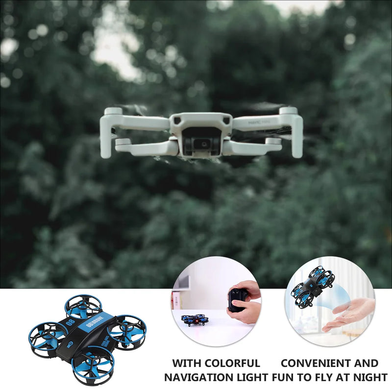 Mini LED RC Quadcopter Portable One Key Take Off Landing RC Helicopter Plane RC Drone LED RC Drone