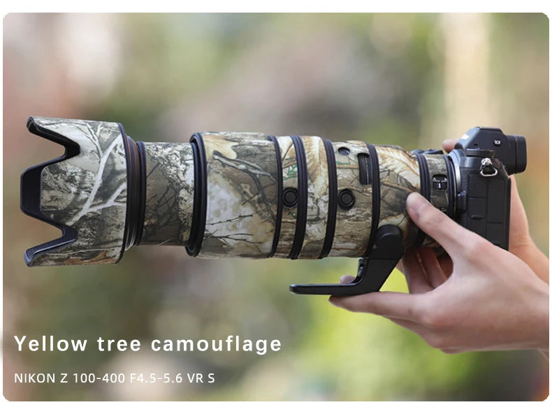 CHASING BIRDS camouflage lens coat for NIKON Z 100-400mm F4.5-5.6 VR S waterproof and rainproof len protective cover nikon100400