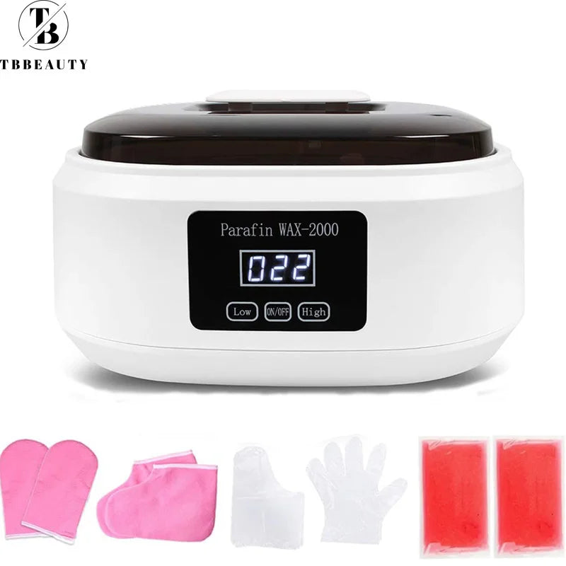 Paraffin Wax Machine Paraffin Bath Kit Wax melts for Hand and Feet 2000ml Paraffin Wax Warmer Foot Mask Moisturizing Socks