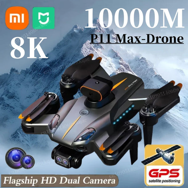 Xiaomi MIJIA P11 Max Drone 5G GPS 8K Professional HD Aerial Photography Dual Camera Obstacle Avoidanc Brushless Quadrotor 10000M