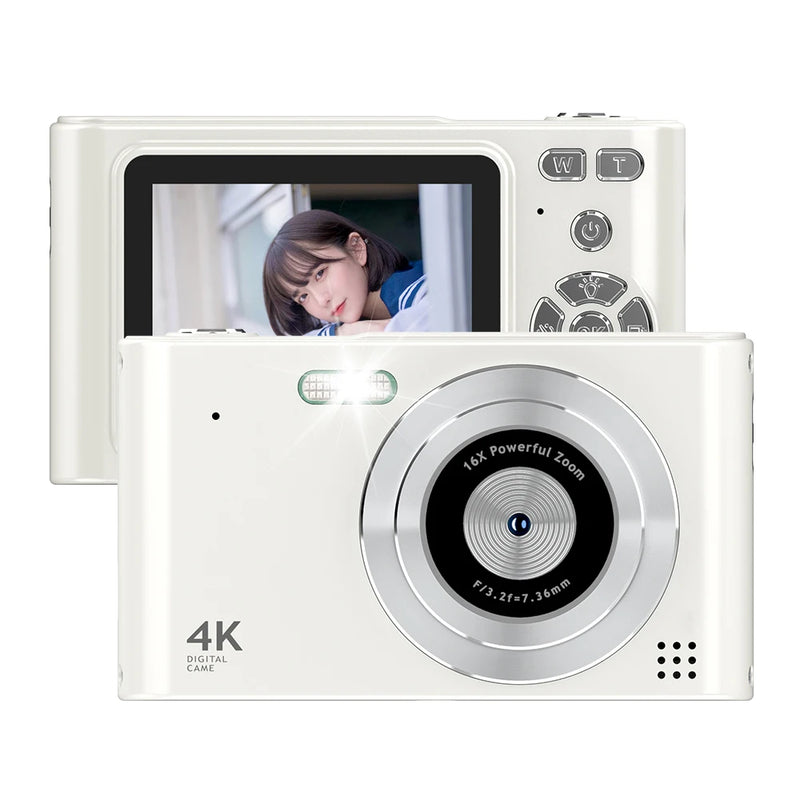 4K Digital Cameras for Kids 1080P Mini Autofocus Camera for Photography HD 48MP with 2.4" Large Screen Camcorder Beginner Camera