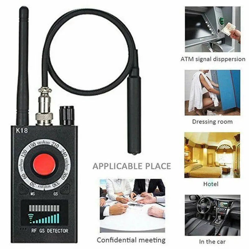 K18 Multifunction Mini Anti-Candid Detector GSM Audio Bug Finder GPS Signal RF Tracker Detect Wireless Lens Device Finder Camera