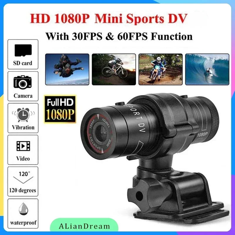 F9 Sport Bicycle Bike Camera 1080P Small DV Video Dash Photo Waterproof Cam Motorcycle Motion Detect Helmet Camcorder DVR Record