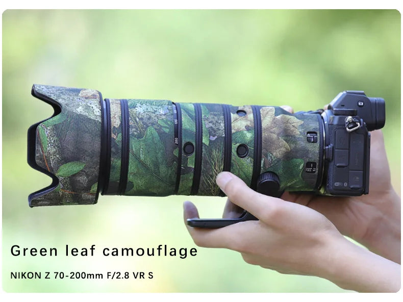 CHASING BIRDS camouflage lens coat for NIKON Z 70 200 F2.8 VR S waterproof and rainproof len protective cover z 70200 lens cover