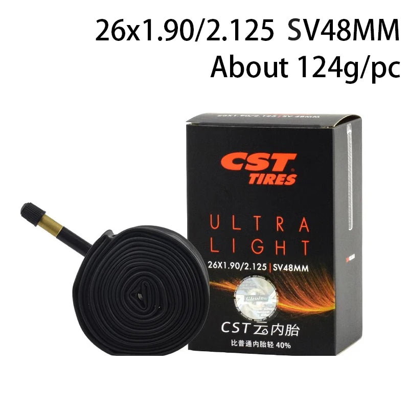 CST 26/27.5/29inch 700C MTB Road Bike Ultra Light inner Tube Presta Schrader FV/SV Valve 0.6mm Bicycle Tire Camera