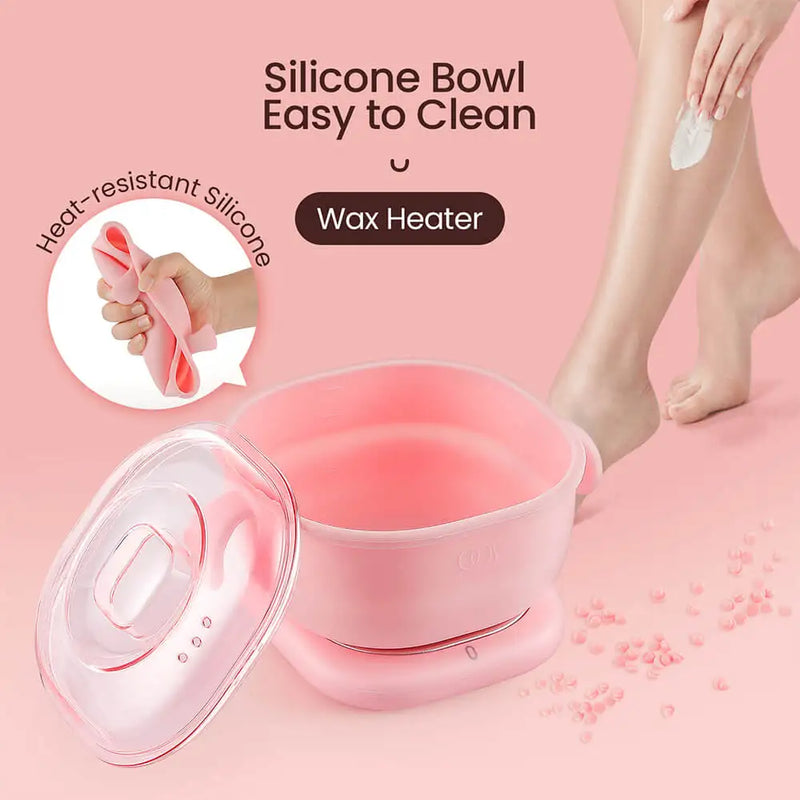 400ML Silicone Bowl Wax Heater Machine Hair Removal Wax-melt Machine Depilatory Wax Melting Warmer Wax Heating Base Pot Melter