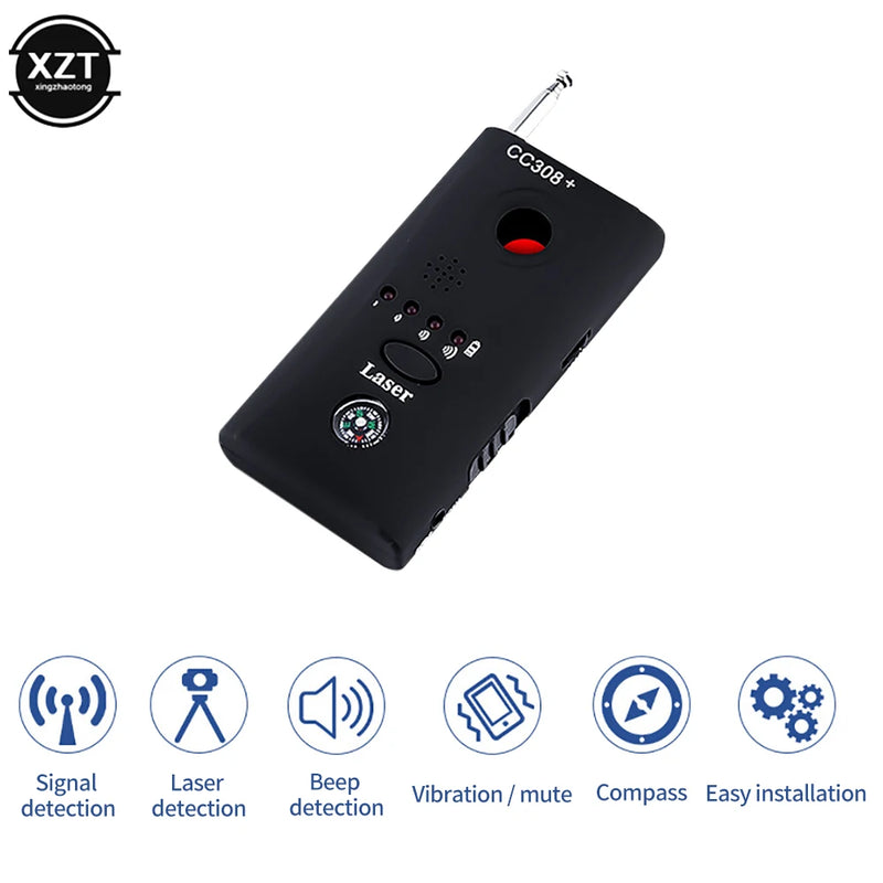 Full Range Scan Wireless Camera Lens Signal Detector CC308+ Radio Wave Signal Detect Camera Full-range WiFi RF GSM Device