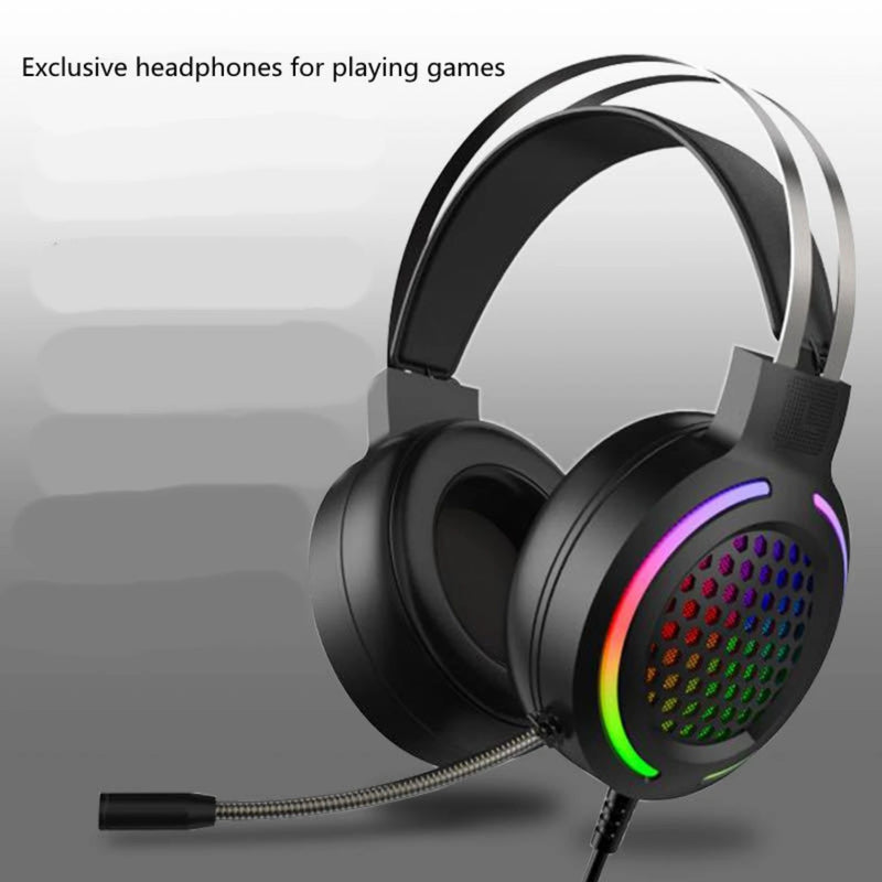 1PCS  H500 RGB Gaming Headphone 3.5mm Surround Sound Computer  Headset Earphones Microphone  PS4  -one