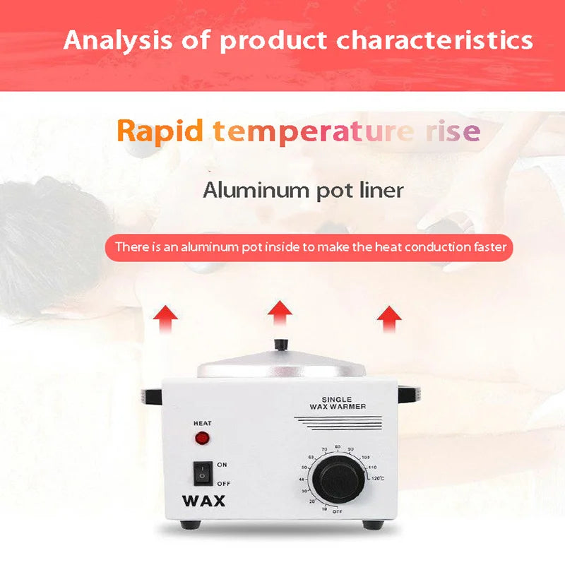 Home Electric Wax Heater Beauty Single Furnace Temperature Adjustment Hot Melt Wax Treatment Machine Nail Skin Care Hair Removal