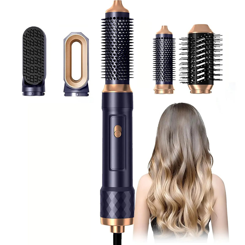 6 in 1 Blow Dryer Brush Auto Air Curling Iron Negative Ionic Hair Dryer Brush Set with Thermal Brush 60000RPM Hot Air Brush