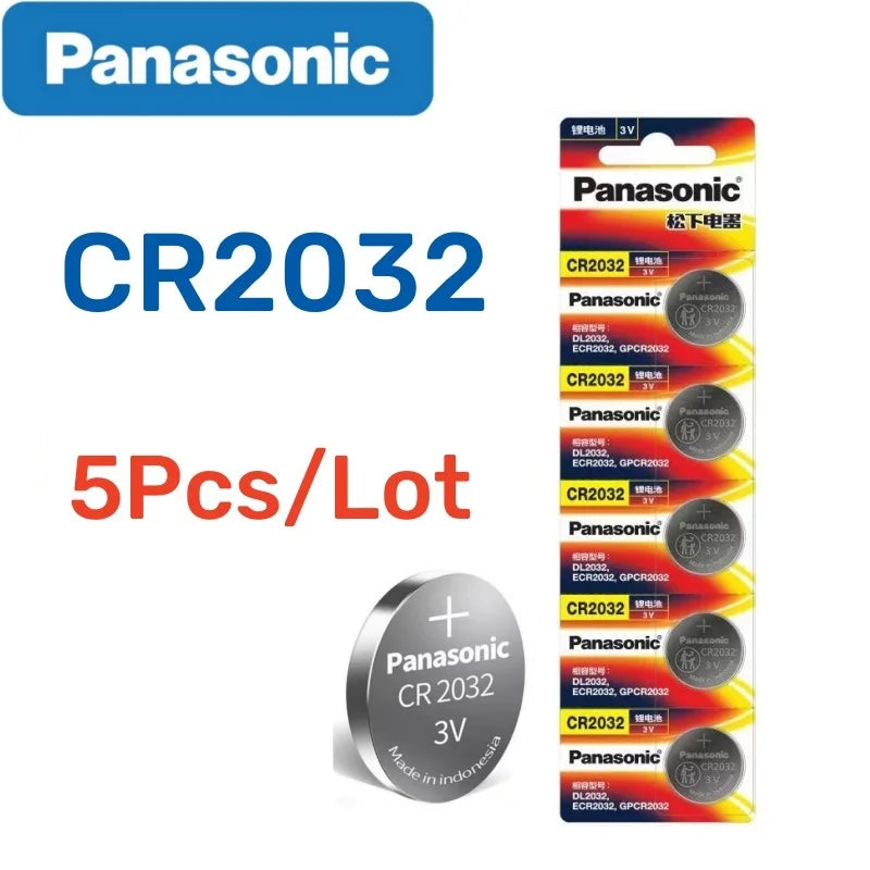 5pcs Original PANASONIC CR2032 CR 2032 3V Lithium Battery For Watch Calculator Clock Remote Control Toys Button Coins Cell