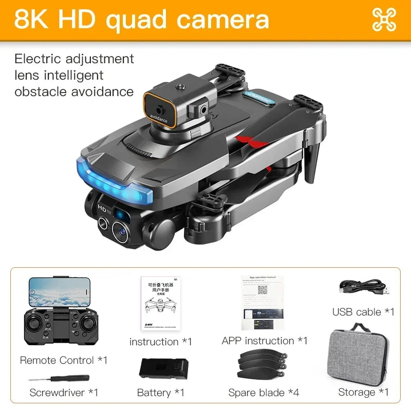 Xiaomi 10000M P15 Drone Professional 8K GPS Dual Camera 5G Obstacle Avoidance Optical Flow Positioning Brushless Upgraded RC Toy