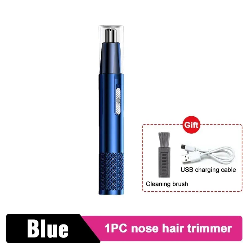 Electric Nose Hair Clipper Rechargeable Multi-kinetic Shaving Two-in-one Unisex Fully Automatic Washable Shaving Nose Trimmer