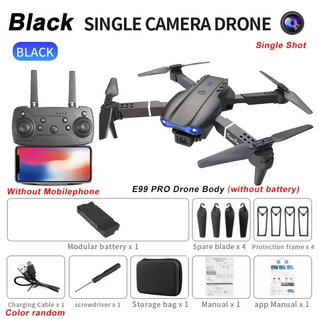 XIAOMI E99Pro MINI RC Drone 4K Professinal With 1080P Wide Angle HD Camera Foldable Helicopter WIFI FPV Height Hold Gift Toy