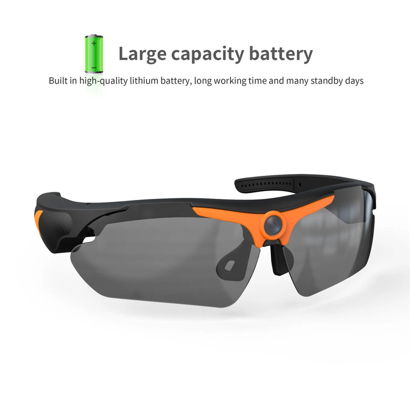 1080P HD Mini Glasses Camera Polarized Outdoor Driving Riding Video Record Camcorder DVR DV Sports Wearable Sunglasses Cam