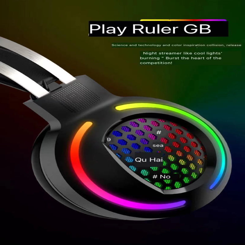 1PCS  H500 RGB Gaming Headphone 3.5mm Surround Sound Computer  Headset Earphones Microphone  PS4  -one