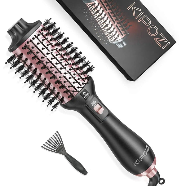 KIPOZI Hair Dryer Hot Air Brush Blow Dryer Brush Create Voluminous Curls 4 in 1 Hot Air Comb Reduces Frizz Static Electricity